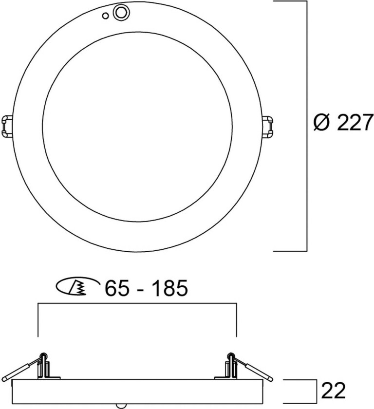 Start 5-i-1 LED-downlight inn-/påmont PIR