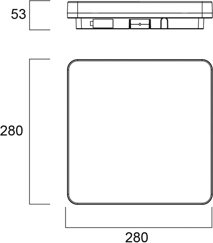 Start Surface LED-taklampe 28 cm x 28 cm