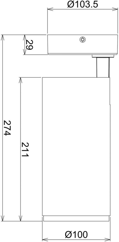LED-takstrahler Lucea, justerbar, 30 W svart