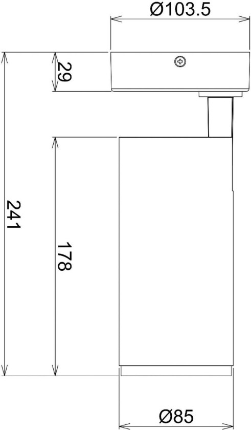 LED-takstrahler Lucea, justerbar, 20 W svart