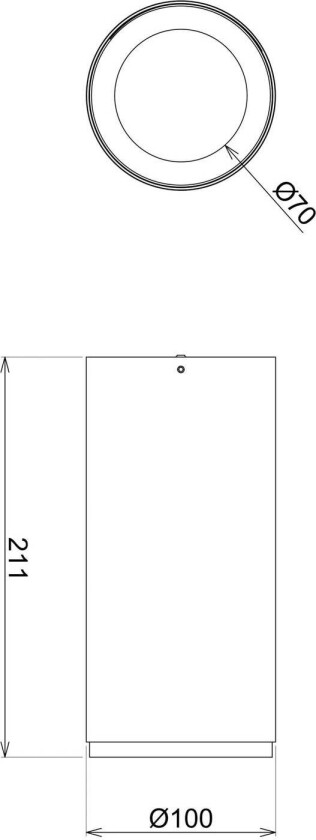 LED-downlight for utenpåliggende montering Lucea 30 W svart