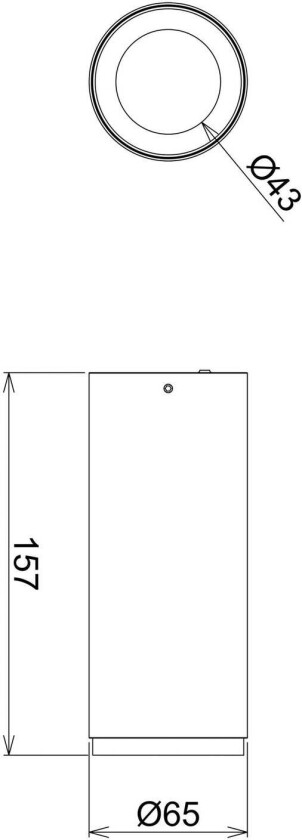 LED-downlight for utenpåliggende montering Lucea 10 W svart