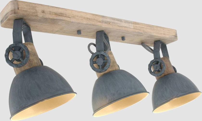 Downlight Gearwood, 3 lyskilder avlang, grå
