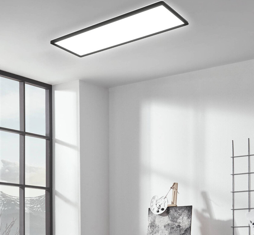 LED-panel for utenpåliggende montering Slim 58x20cm on/off 4000K svart