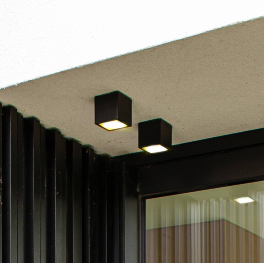 Utendørs LED-taklampe Gemini XS, 4 000 K antrasitt