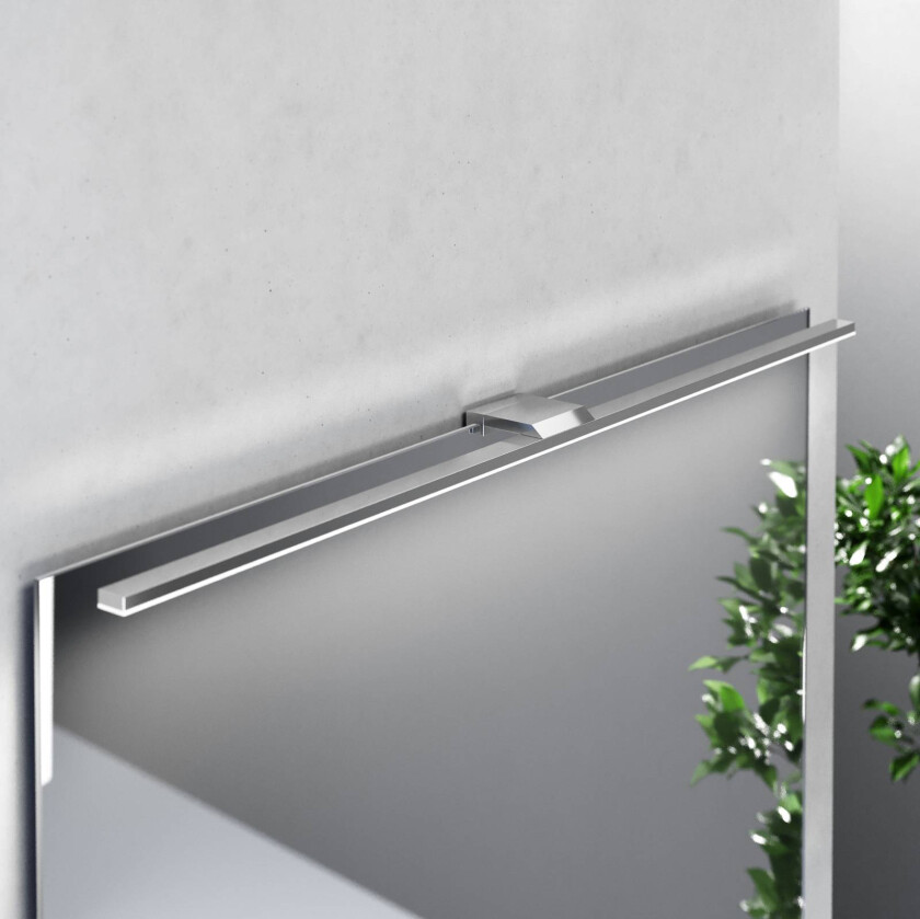 LED-speilbelysning Triga IP44, krom, 80 cm, 4 000 K