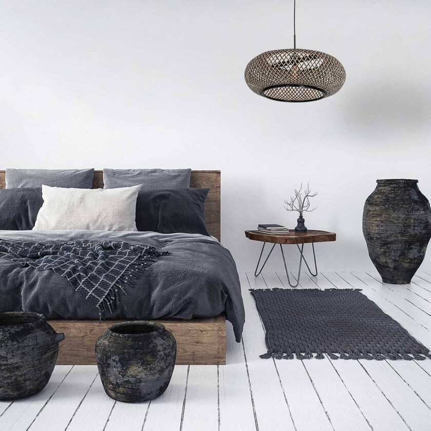 Pendellampe Maze, svart-natur