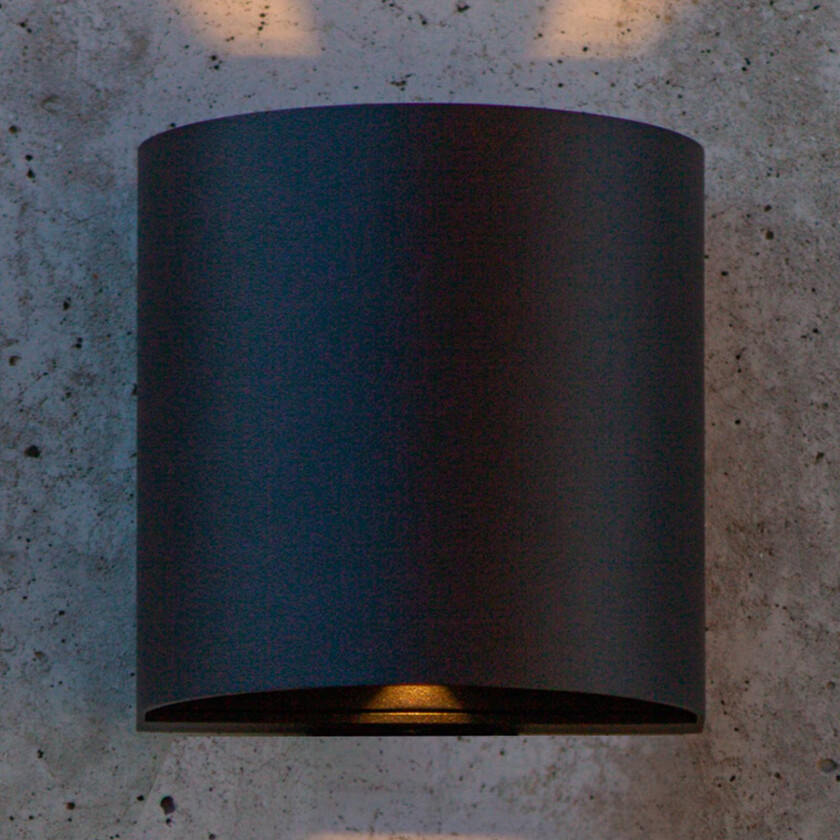 Gemini Beams, IP54 up/down halvrund 3 000 K svart
