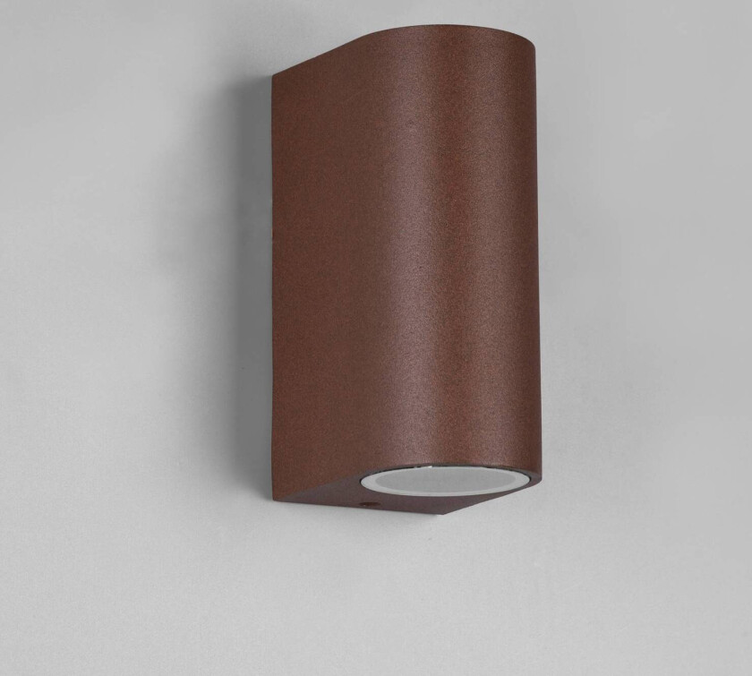 Utendørs vegglampe Royal, up-/downlight rund rust