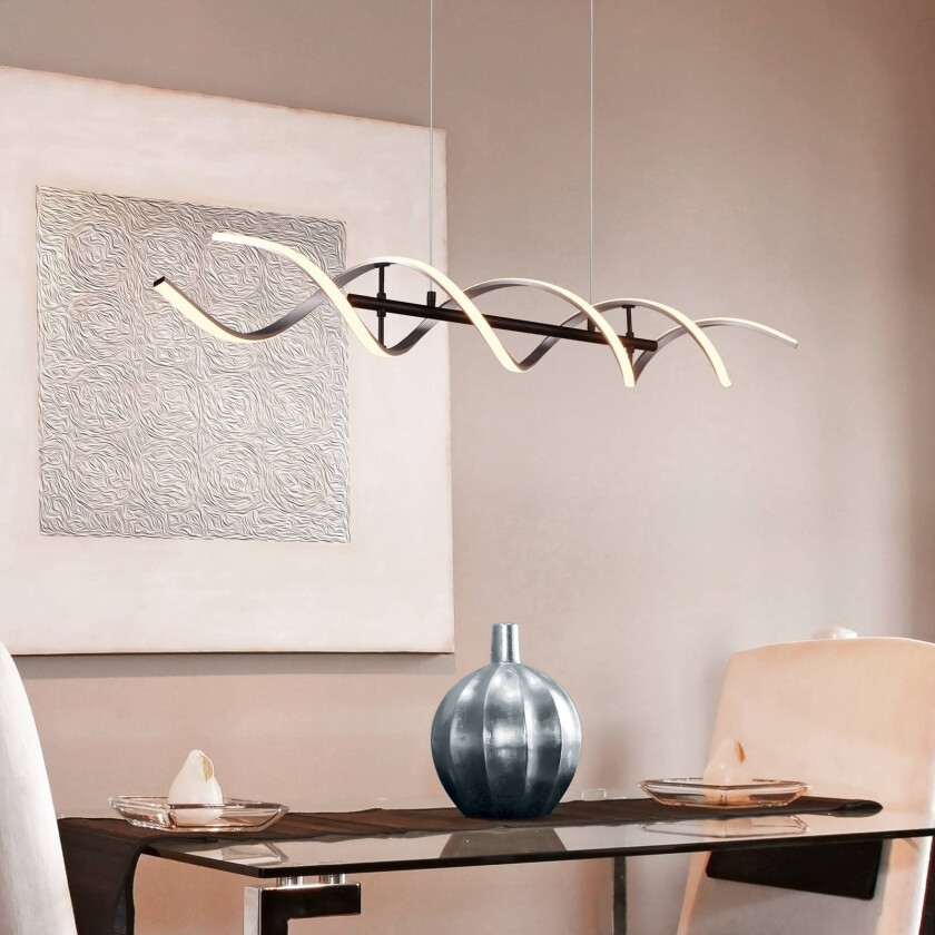 Sequence LED pendellampe, dimbar, CCT, aluminium