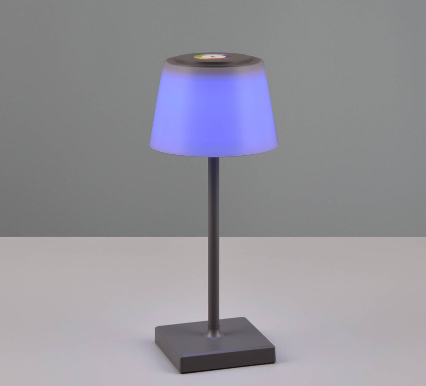 LED-bordlampe Sanchez, RGBW og dimmer, antrasitt