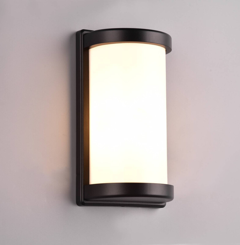 Utendørs vegglampe Puelo, støpt aluminium svart