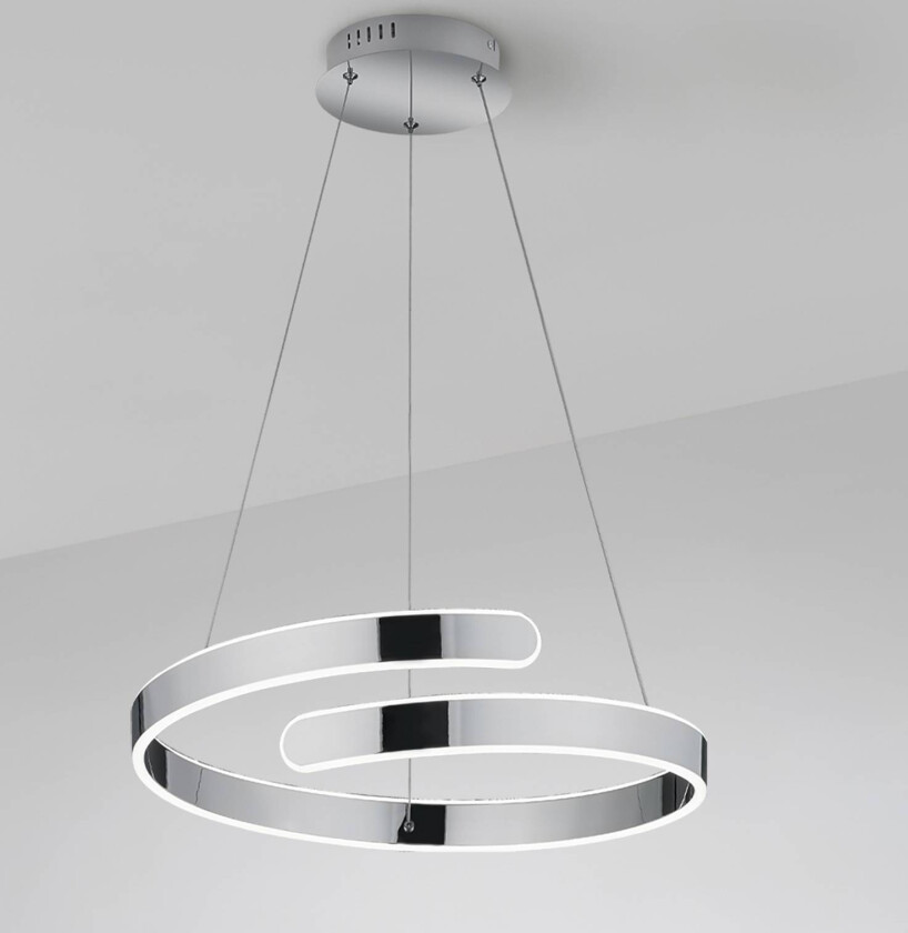 LED-hengelampe Parma med dimme-bryter, krom