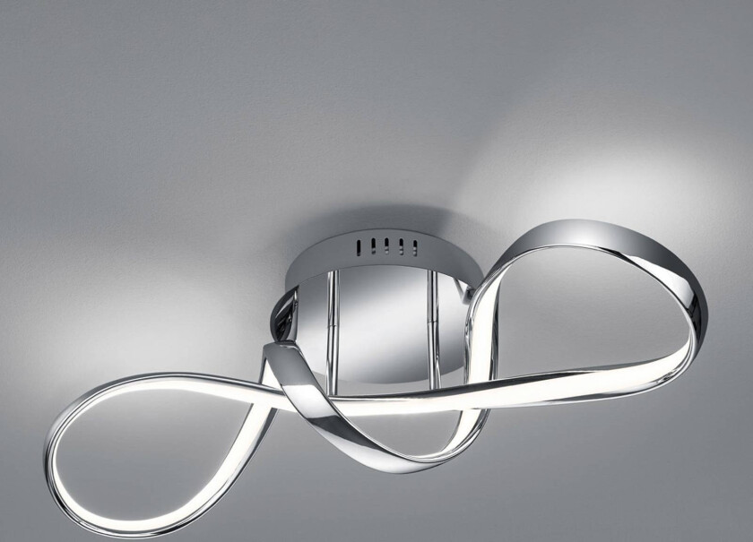 LED-taklampe Perugia med dimme-bryter, krom