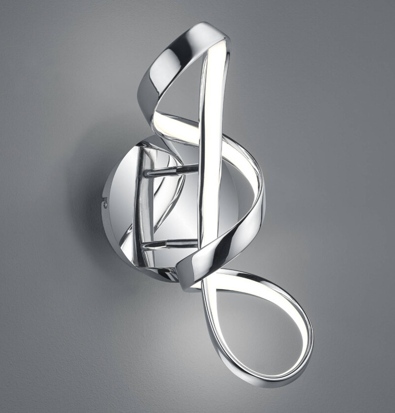 LED-vegglampe Perugia med dimme-bryter, krom