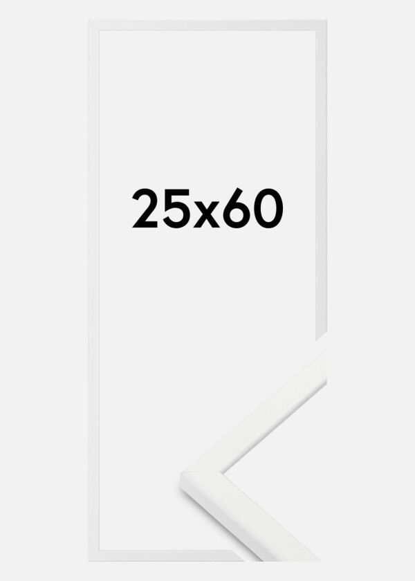 Ramme Kaspar Akrylglass Hvit 25x60 Cm