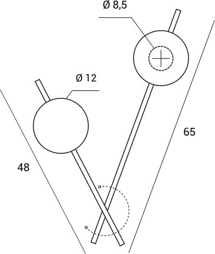 Vegglampe Mikado, klar/frostet, 2 lyskilder