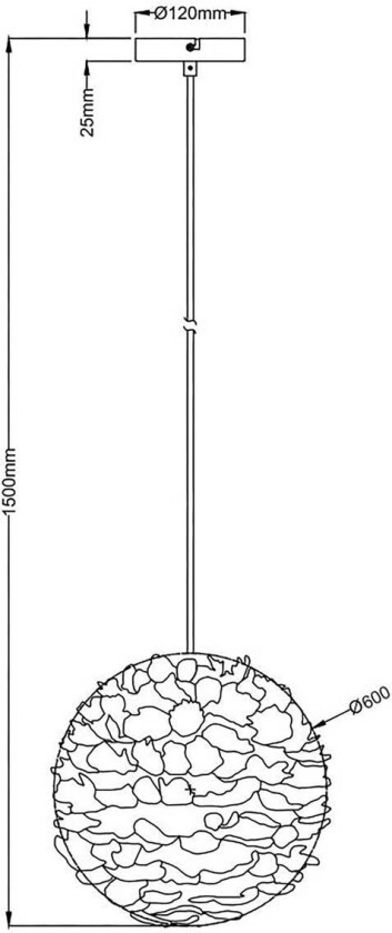 Hengelampe Ducky i hvitt, Ø 60 cm