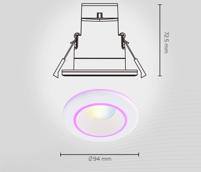 Smart Halo downlight CCT RGB hvit