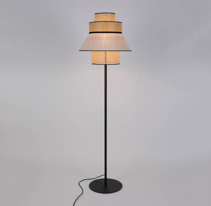 Singapour gulvlampe, sand/honning