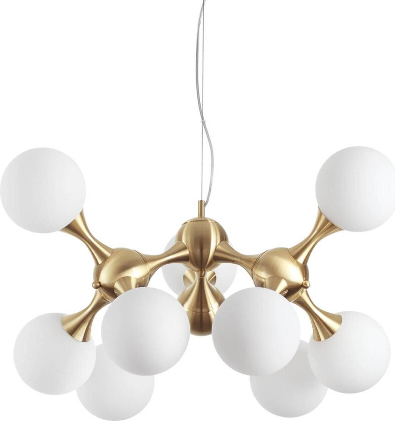 Ideal Lux Nodi pendellampe 9-lys messing/hvit