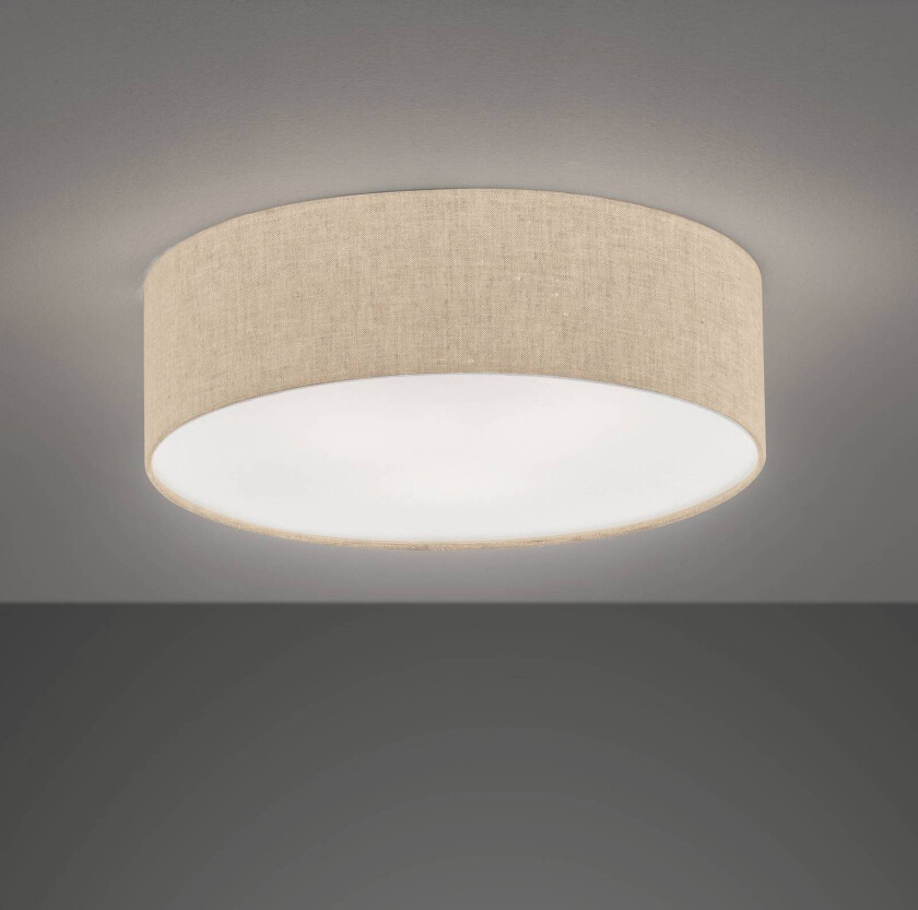 Thor taklampe i tekstil, sand, Ø 40 cm