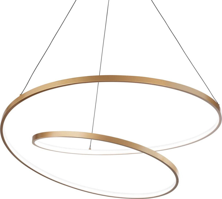 Ideal Lux Oz LED-pendellampe Ø 80 cm, messing