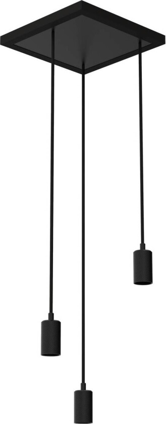 SEGULA Madox Square 3X Wave hengelampe svart E27