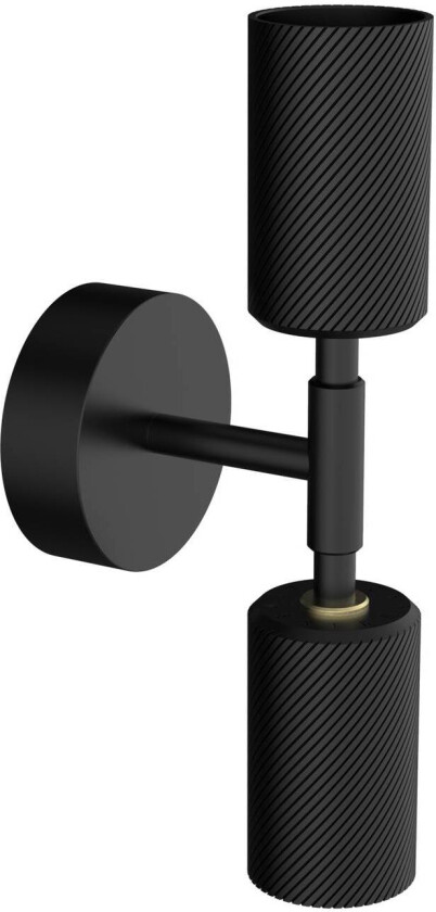 SEGULA Onyx Double Wave vegglampe, svart, 2 lysk