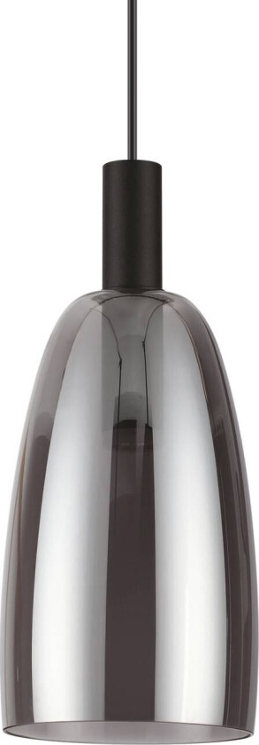 Ideal Lux Coco hengelampe svart-røykgrå Ø 14 cm