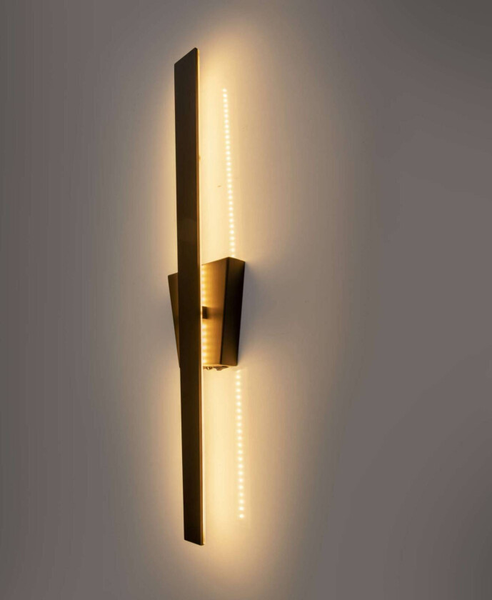 LED-vegglampe Trevor med bryter, svart