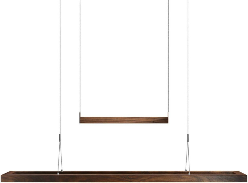 Amalia LED-hengelampe, oljet valnøtt