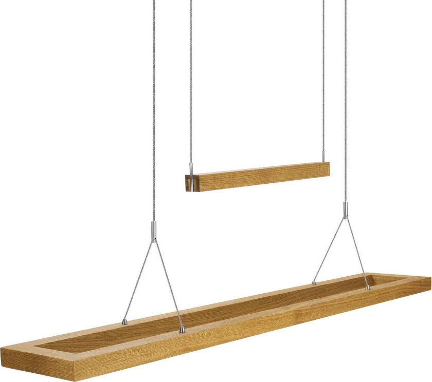 Amalia LED-hengelampe, oljet eik