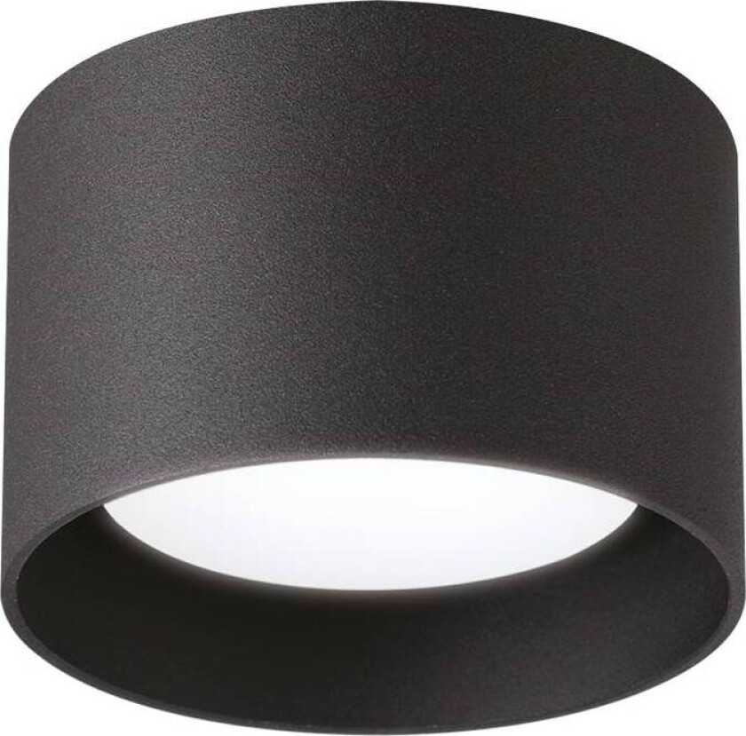 Ideal Lux downlight Spike Round, svart, aluminium, Ø 10 cm