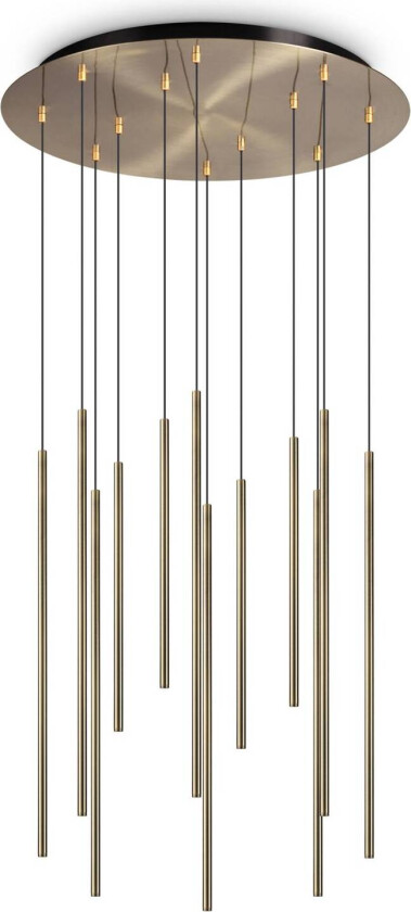 Ideal Lux Filo LED-hengelampe 12 lyskilder messing