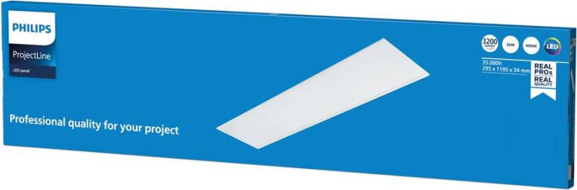 ProjectLine LED-panel hvit 4 000K 120x30cm