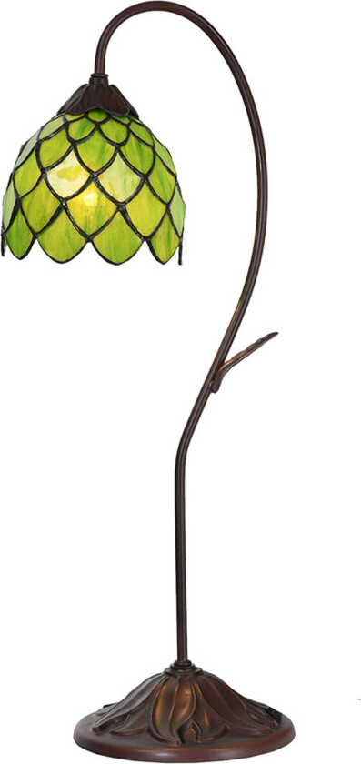 Bordlampe 5LL-6045, grønn, Tiffany-stil