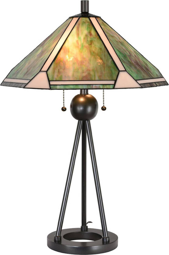 Bordlampe 5LL-6165 med Tiffany-utseende, Ø 50 cm