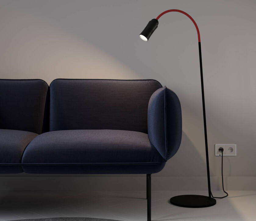 Neo! Floor LED-gulvlampe dimbar svart/rød