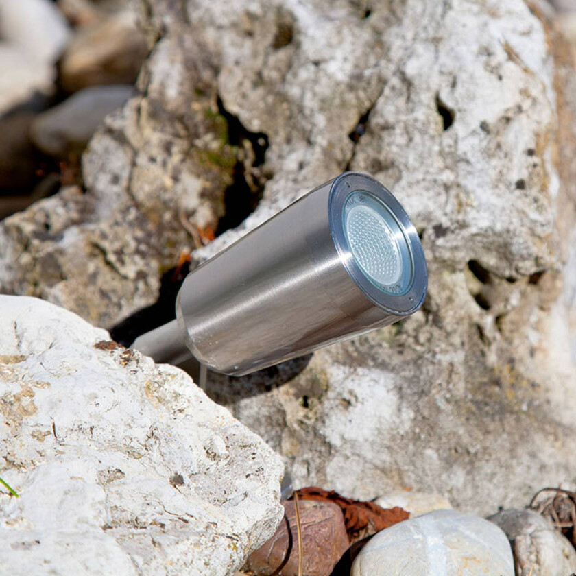 hagespot L651023 jordspyd rustfritt stål blank