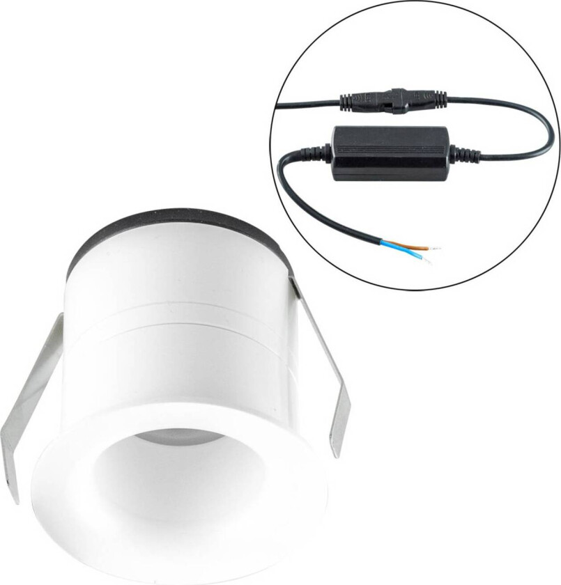 Noblendo LED takinnfellingslampe hvit Ø 5,5 cm