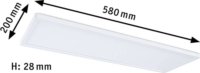 Atria Shine on/off hvit bryter 58x20