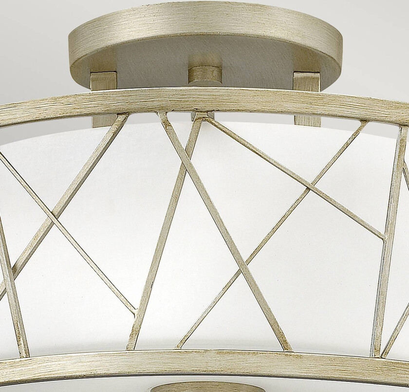 Taklampe Nest med struktur i bladsølv