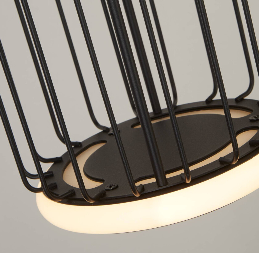 LED-pendellampe Cage, 3 lyskilde, svart