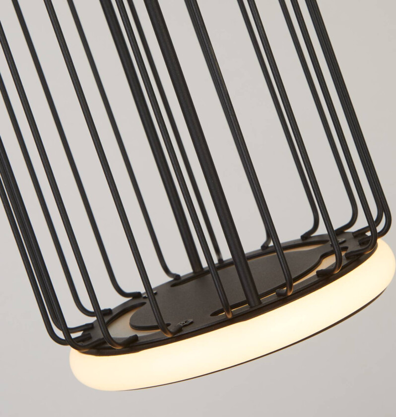 LED-pendellampe Cage, 1 lyskilde, svart
