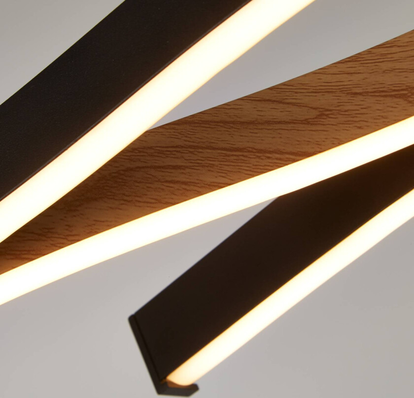 LED-pendellampe Swirl svart/tre