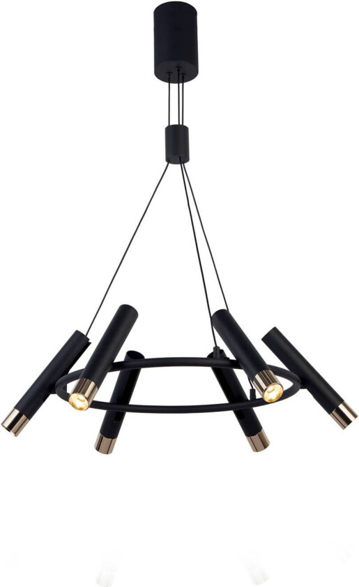 Hengelampe Elegance 6 lyskilder svart