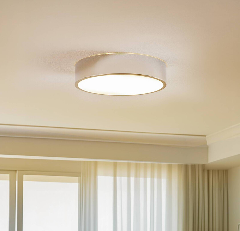 Taklampe Kimban av metall, Ø 36 cm, krom