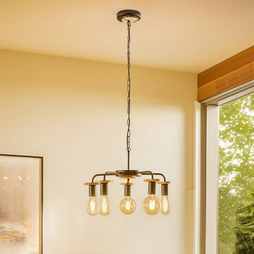 Yorik hengelampe med treskiver, 5 lysk.