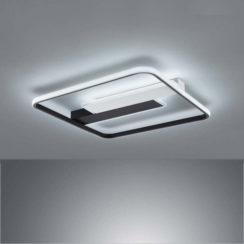LED-taklampe Blithe 50x50cm, ramme